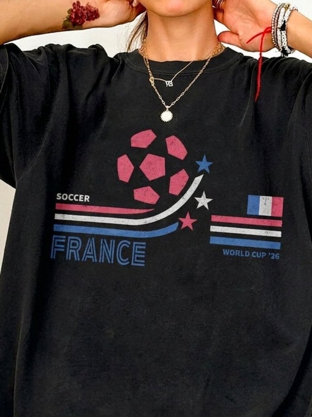 Vintage France Soccer Tee, Retro Football Fan Graphic Shirt